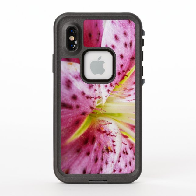 Coque LifeProof Pour iPhone Stargazer Lily brillant Magenta Floral (Dos)