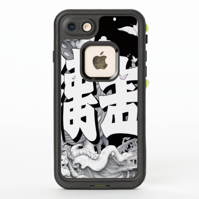 Coque LifeProof Pour iPhone Tokyo Noir et Blanc (Dos)