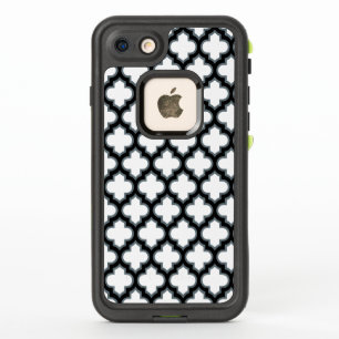 Trellis blanc et noir, treillis, Quatrefoil
