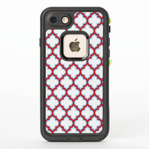 Trellis blanc et rouge, treillis, Quatrefoil
