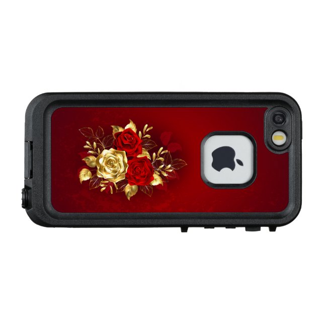 Coque LifeProof Pour iPhone Trois Roses de bijoux (Dos Horizontal)