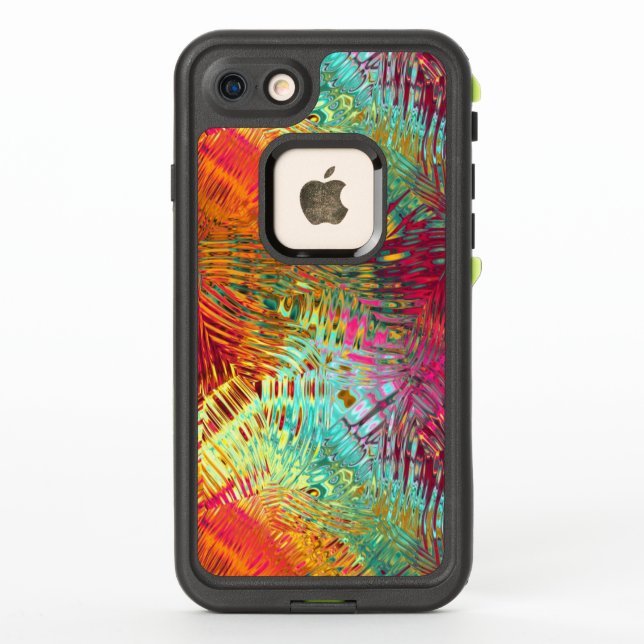 Coque LifeProof Pour iPhone Vibrer le Motif arc-en-ciel (Dos)