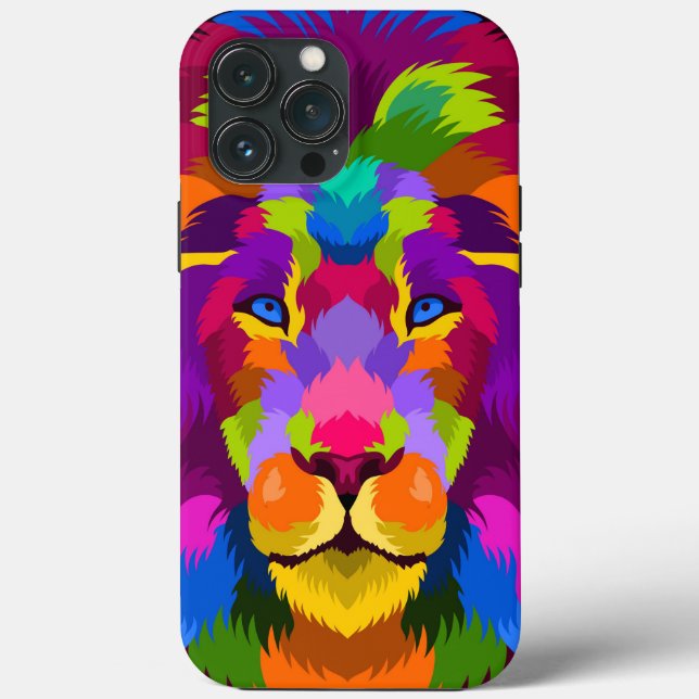 Coque Lion coloré-coque iphone Mate (Verso)