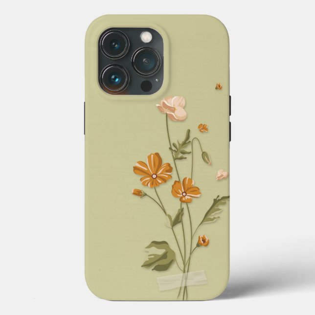 coque-Mate coque iphone de fleurs chic (Verso)