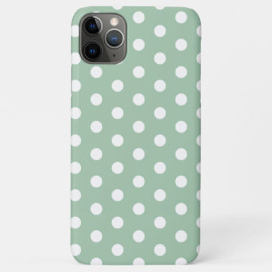 Coque-Mate de Sage Green Pastel Polka Dot coque ip
