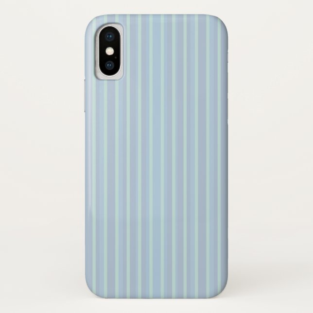 Coque-Mate iPhone X Coque rayé bleu chatoyant (Dos)
