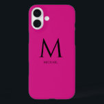 Coque-Mate simple et moderne Monogramme coque ipho<br><div class="desc">Ce coque iPhone 16 allie simplicité et esthétique moderne pour un look élégant et sophistiqué. Conçu pour ceux qui apprécient l'élégance sobre, le design présente un monogramme minimaliste dans une police contemporaine propre, avec le prénom clairement affiché sous le monogramme. La disposition assure une touche personnelle élégante tout en conservant...</div>