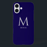 Coque-Mate simple et moderne Monogramme coque ipho<br><div class="desc">Ce coque iPhone 16 allie simplicité et esthétique moderne pour un look élégant et sophistiqué. Conçu pour ceux qui apprécient l'élégance sobre, le design présente un monogramme minimaliste dans une police contemporaine propre, avec le prénom clairement affiché sous le monogramme. La disposition assure une touche personnelle élégante tout en conservant...</div>