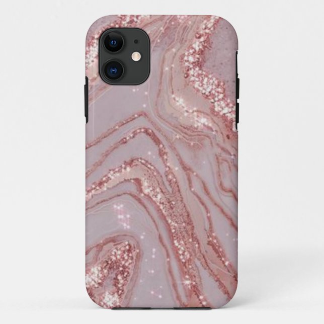 Coque-Mate Tough Rose Gold Marble iPhone 11 Coque (Dos)