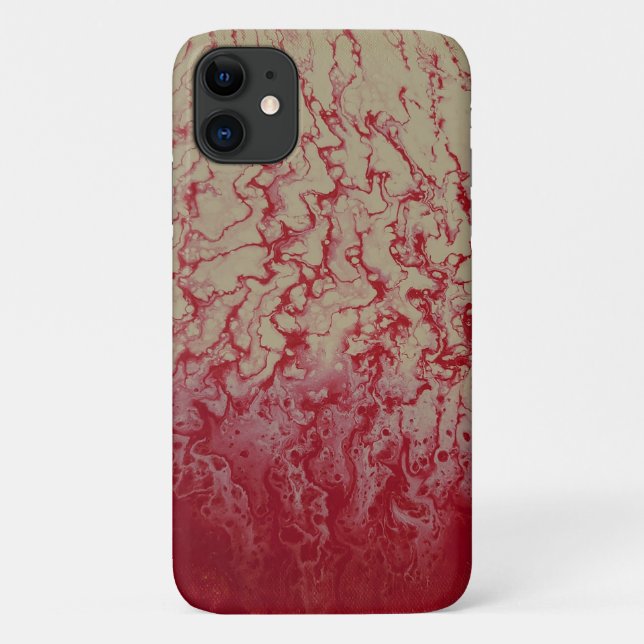 Coque Maui Abstrait Red/Bleached Titanium iPhone 1 (Dos)