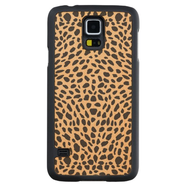 Coque Mince En Érable Galaxy S5 Décor de guépard de peau (Dos)