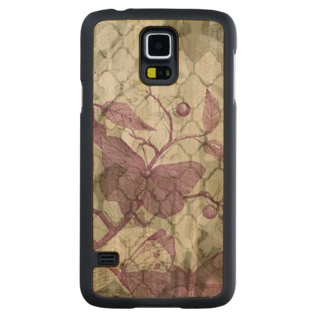Coque Mince En Érable Galaxy S5 Papillons arabes III (Dos)