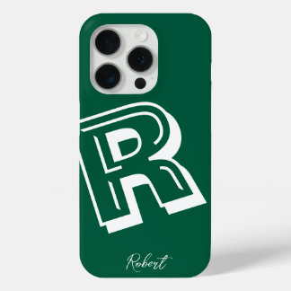 Coque minimal initial vert moderne - coque iphone