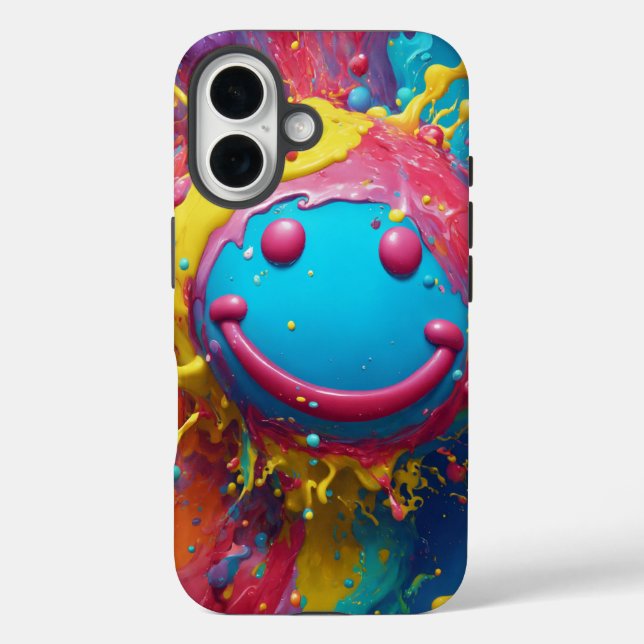 Coque mobile à éclaboussure de couleur vive - Gras (Verso)