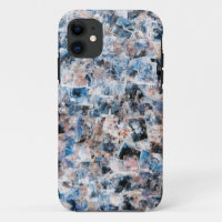 Coque mobile Collage Abstrait bleu