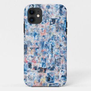 Coque mobile Collage Abstrait bleu