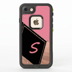 Coque Monogrammed Pink et Black LifeProof iPhone 7