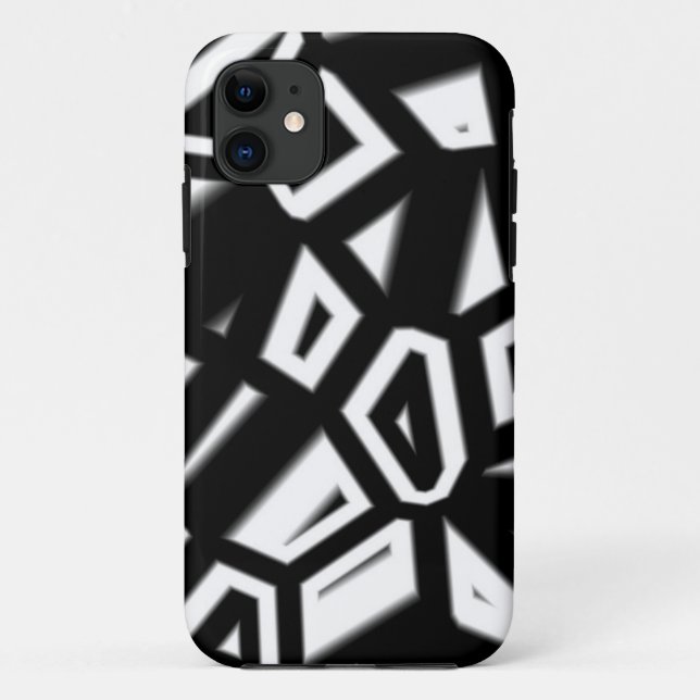 Coque motif abstrait noir et blanc pour iPhone 5 (Dos)