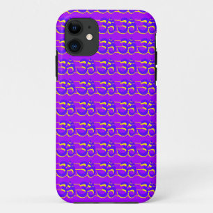 coque motif Om violet