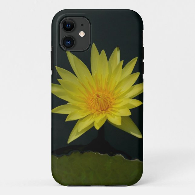 Coque Nénuphar Lotus Jaune  Mate coque iphone (Dos)