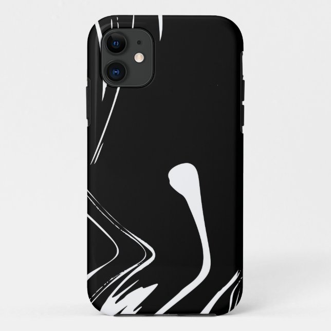 coque noir blanc-Mate Tough Apple (Dos)