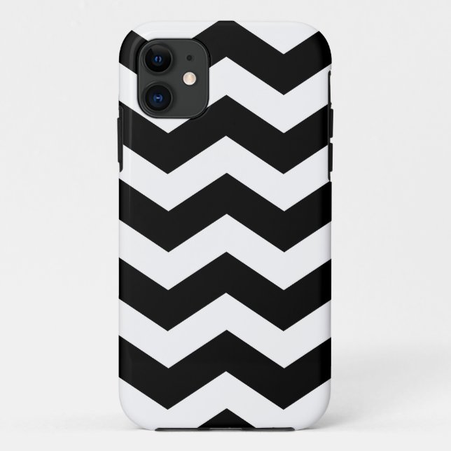 Coque noir et blanc Chevron-Mate iPhone 5 Coque (Dos)