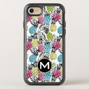 Coque OtterBox Symmetry iPhone 8/7 Palmiers à grains d'ananas   Monogramme