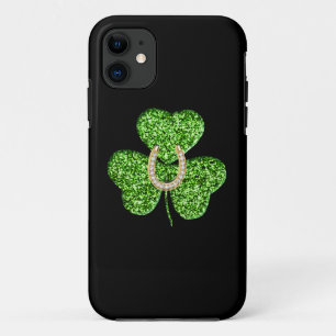 Coque Parties scintillant Shamrock Et Horseshoe iP