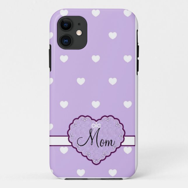 Coque personnalisé de l'iPhone de coeur de maman 5 (Dos)