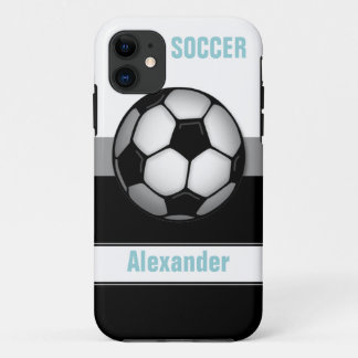 Coque personnalisé pour iPhone 5 en bleu Soccer Ba