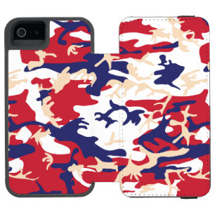 Coque-portefeuille iPhone 5 Incipio Watson™ 4 juillet, Fête de l'Indépendance, Camouflage Beig