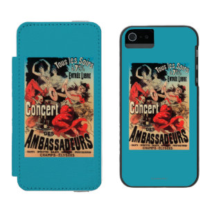 Coque-portefeuille iPhone 5 Incipio Watson™ Affiche de concert sur l'avenue De Champs-Elysees