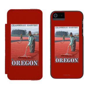 Coque-portefeuille iPhone 5 Incipio Watson™ Affiche de Vintage voyage de récolte de marais de