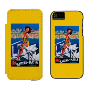 Coque-portefeuille iPhone 5 Incipio Watson™ Affiche de voyage de marina de Massa