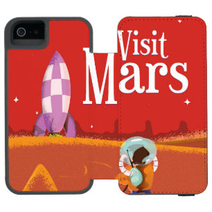 Coque-portefeuille iPhone 5 Incipio Watson™ Affiche de voyage vintage pour Mars
