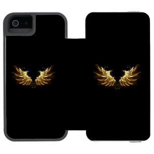 Coque-portefeuille iPhone 5 Incipio Watson™ Ailes d'ange dorées sur fond noir