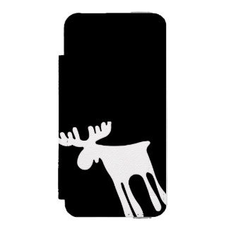 Coque-portefeuille iPhone 5 Incipio Watson™ Älg / Moose, vit