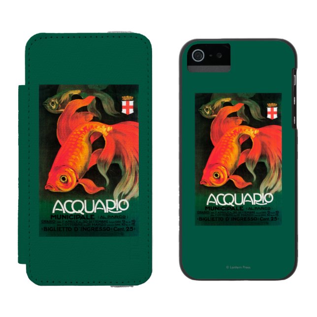 Coque Portefeuille Incipio Pour iPhone Aquarium et affiche promotionnelle de parc (Côté par côté)