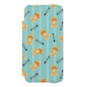 Coque-portefeuille iPhone 5 Incipio Watson™ arrière - plan avec des chats