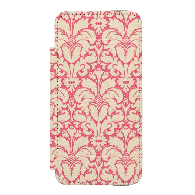 Coque Portefeuille Incipio Pour iPhone Arrière - plan baroque 2 de damassé de style (Folio Devant)