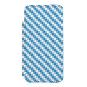 Coque-portefeuille iPhone 5 Incipio Watson™ arrière - plan Bleu-blanc de carrés