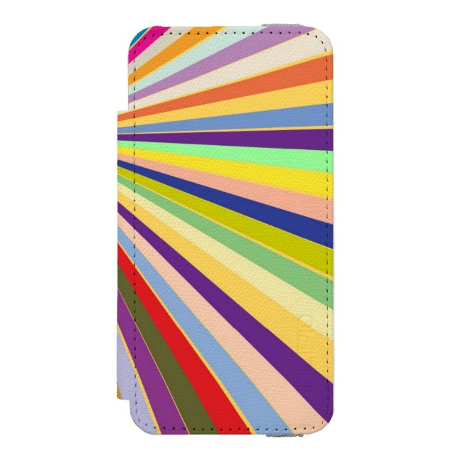 Coque Portefeuille Incipio Pour iPhone Arrière - plan rayé frais (Folio Devant)