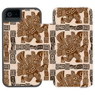 Coque-portefeuille iPhone 5 Incipio Watson™ Aztec Eagle Guerrier Tribal Art antique