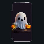 Coque-portefeuille iPhone 5 Incipio Watson™ Baby Ghost Déplaisant mignon caractère Halloween<br><div class="desc">Éffrayant Baby Ghost Character entouré de citrouilles dans une ambiance d'Halloween Déplaisante. Art numérique original Copyright BluedarkArt.</div>