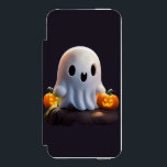 Coque-portefeuille iPhone 5 Incipio Watson™ Baby Ghost Déplaisant mignon caractère Halloween<br><div class="desc">Éffrayant Baby Ghost Character entouré de citrouilles dans une ambiance d'Halloween Déplaisante. Art numérique original Copyright BluedarkArt.</div>