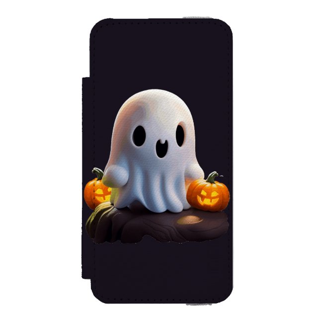Coque Portefeuille Incipio Pour iPhone Baby Ghost Déplaisant mignon caractère Halloween (Folio Devant)
