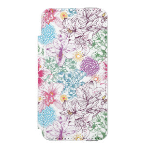 Coque-portefeuille iPhone 5 Incipio Watson™ Beau motif avec les fleurs colorées