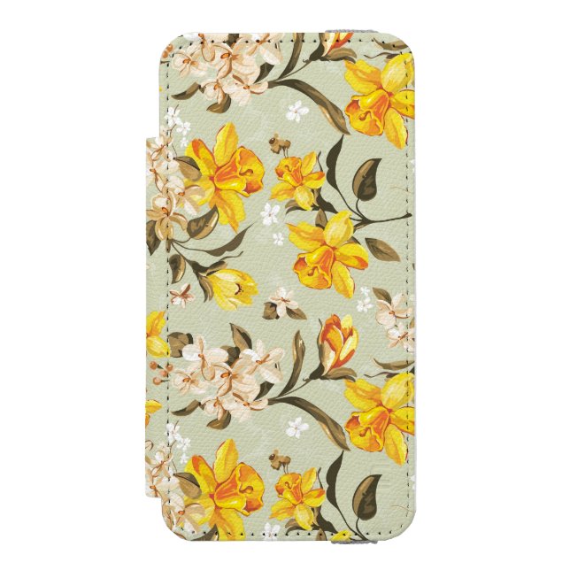 Coque Portefeuille Incipio Pour iPhone Beau motif floral lumineux élégant (Folio Devant)