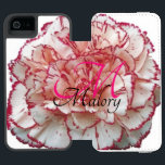 Coque-portefeuille iPhone 5 Incipio Watson™ Boîtier Porte-monnaie rose et blanc pour iPhone 6<br><div class="desc">Monogramme rose et blanc Apple Porte-monnaie iPhone avec votre nom dessus!</div>