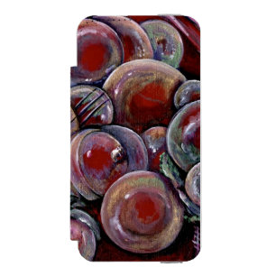 Coque-portefeuille iPhone 5 Incipio Watson™ Boules de Noël rouges